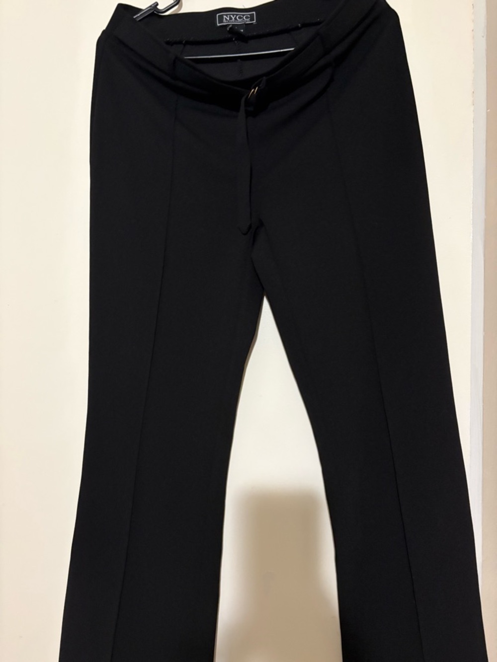 NYC Black Boot-Cut Dress Pants